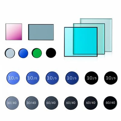 Filtr optyczny ze szkła o jakości powierzchni 10/5 do 60/40 o średnicy od 1,5 mm do 300 mm i powłoką na zamówienie